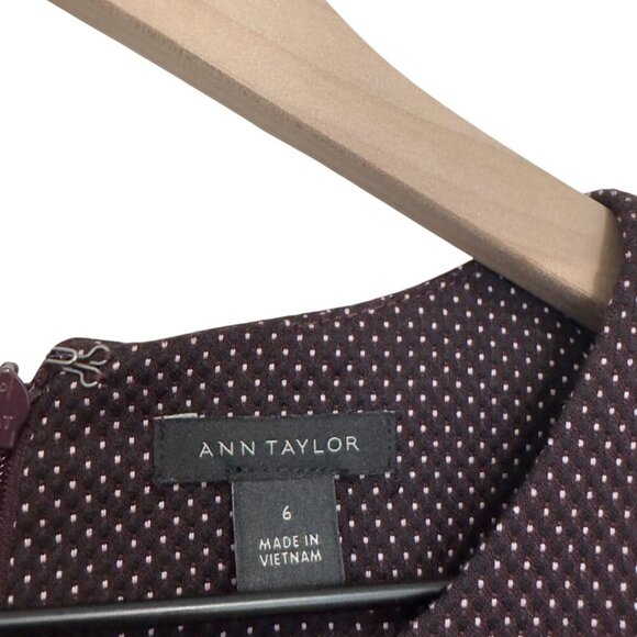 EUC Ann Taylor Midi Dress | Burgundy - Picture 4 of 5